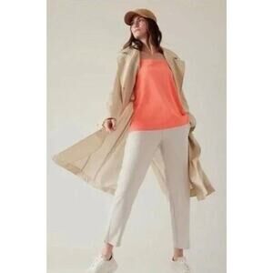 Athleta Arrival Tank Sunset Glow Coral Medium NWT $79‎ Wrinkle Resistant Commute